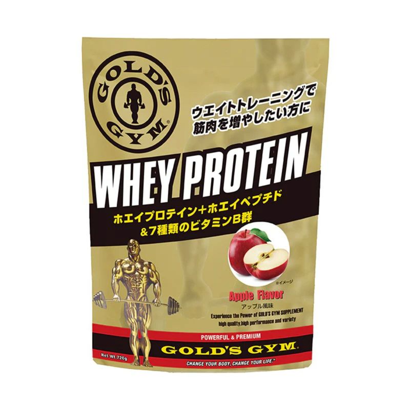 ゴールドジムGOLD'SGYMサプリメントダイエット健康プロテインホエイプロテインアップル風味720gF6872