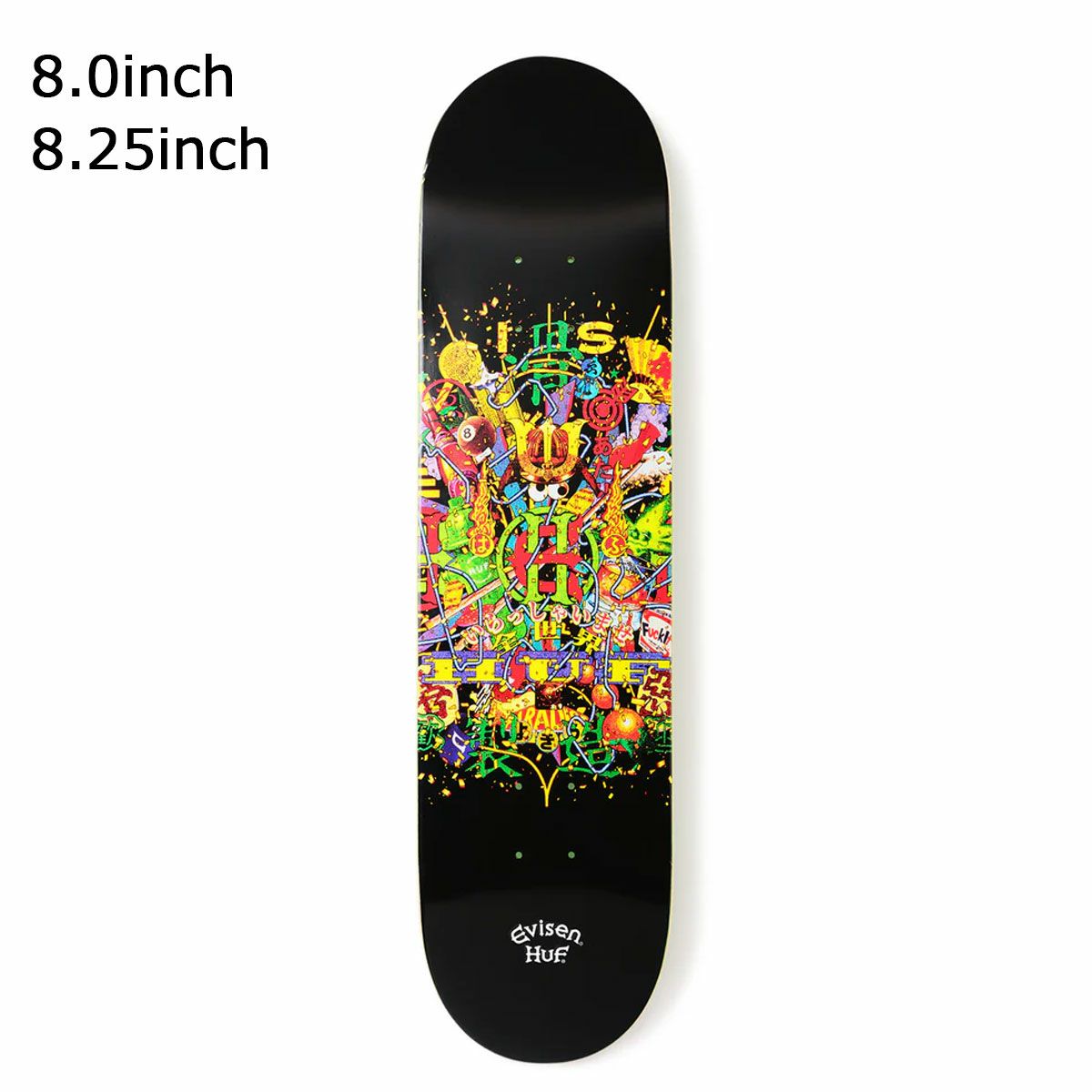 エビセンEVISENスケボースケートボードデッキ板HUFALLSTARDECKEV128-HUF02