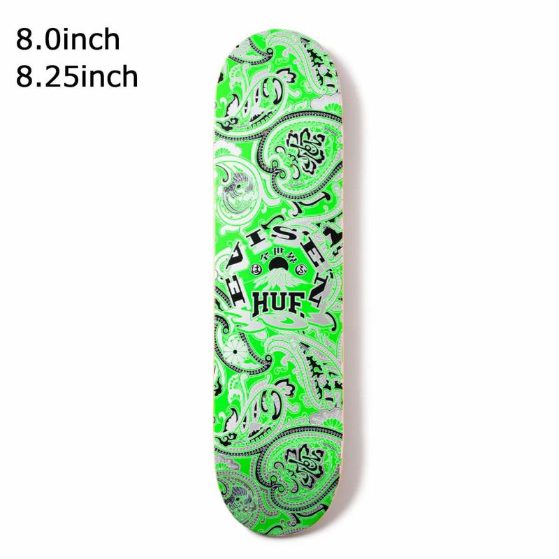 エビセンEVISENスケボースケートボードデッキ板HUFPAISLEYDECKEV128-HUF03