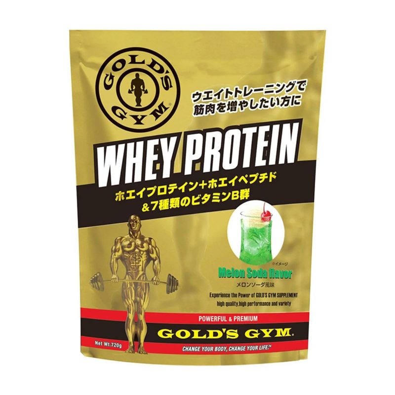 ゴールドジムGOLD'SGYMサプリメントダイエット健康プロテインホエイプロテインメロンソーダ風味720gF6472