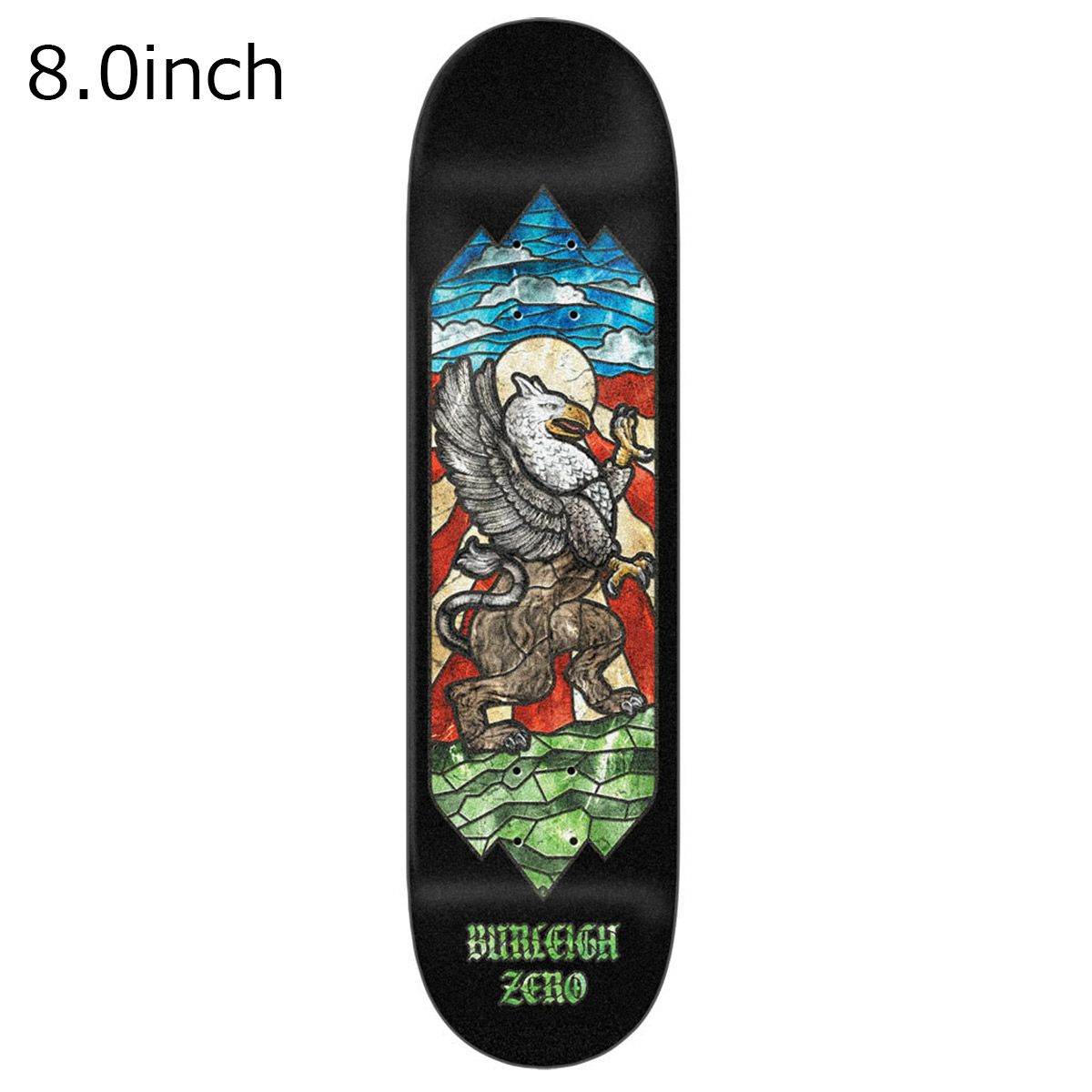 ゼロZEROスケボースケートボードデッキ板BURLEIGHSTAINEDGLASS8.0D6172
