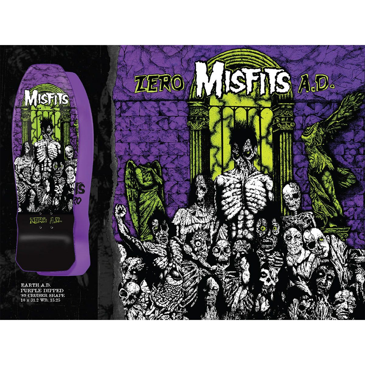 ゼロ ZERO スケボー スケートボード クルーザー デッキ 板 MISFITS