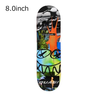 クアジQUASIスケボースケートボードデッキ板WilsonBigData8.017411K430068