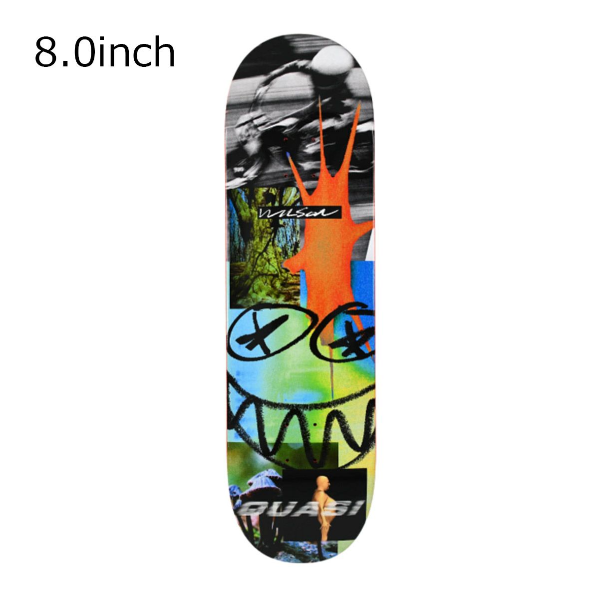 クアジQUASIスケボースケートボードデッキ板WilsonBigData8.017411K430068