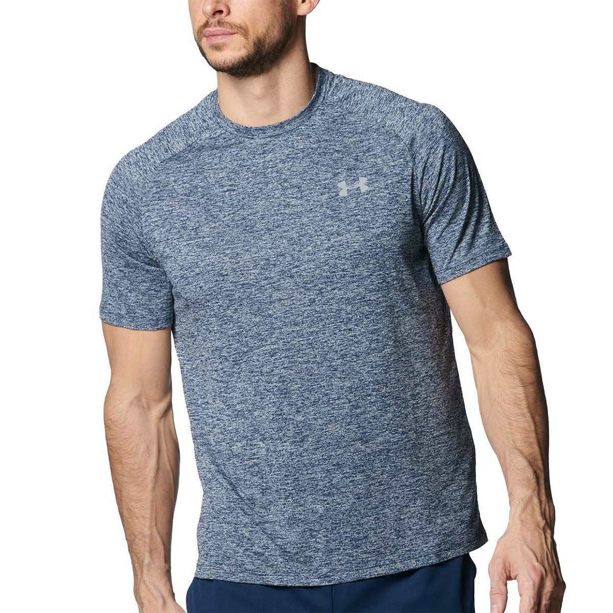 アンダーアーマーUNDERARMOURジムフィットネスヨガウェア半袖TシャツテックショートスリーブTシャツ2.0Tech2.0SSTee1358553-409メンズ男性25FA秋冬