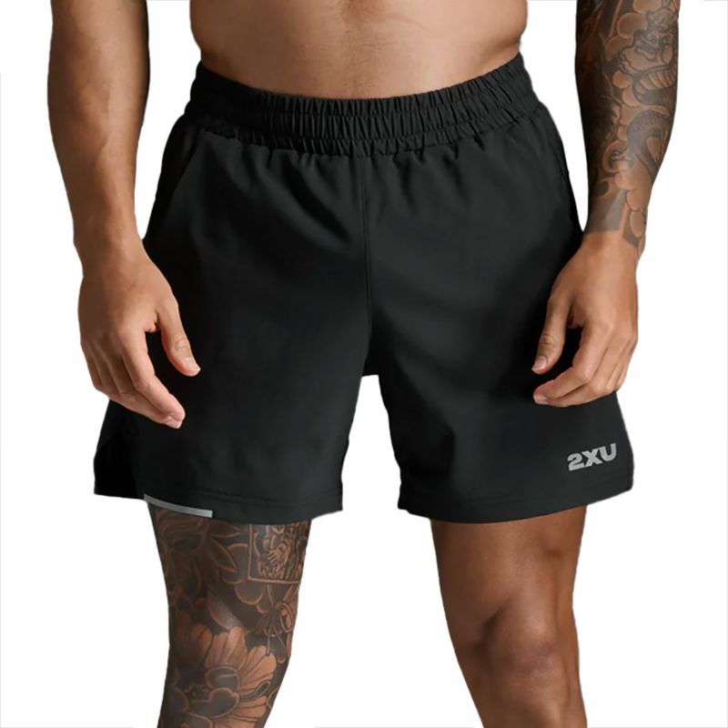 2XUツータイムズユーランニングウェアボトムスショートハーフパンツ短パンエアロ5インチショーツ2.0Aero5InchShortsMR6903B-BLKSRFメンズ男性25FA秋冬