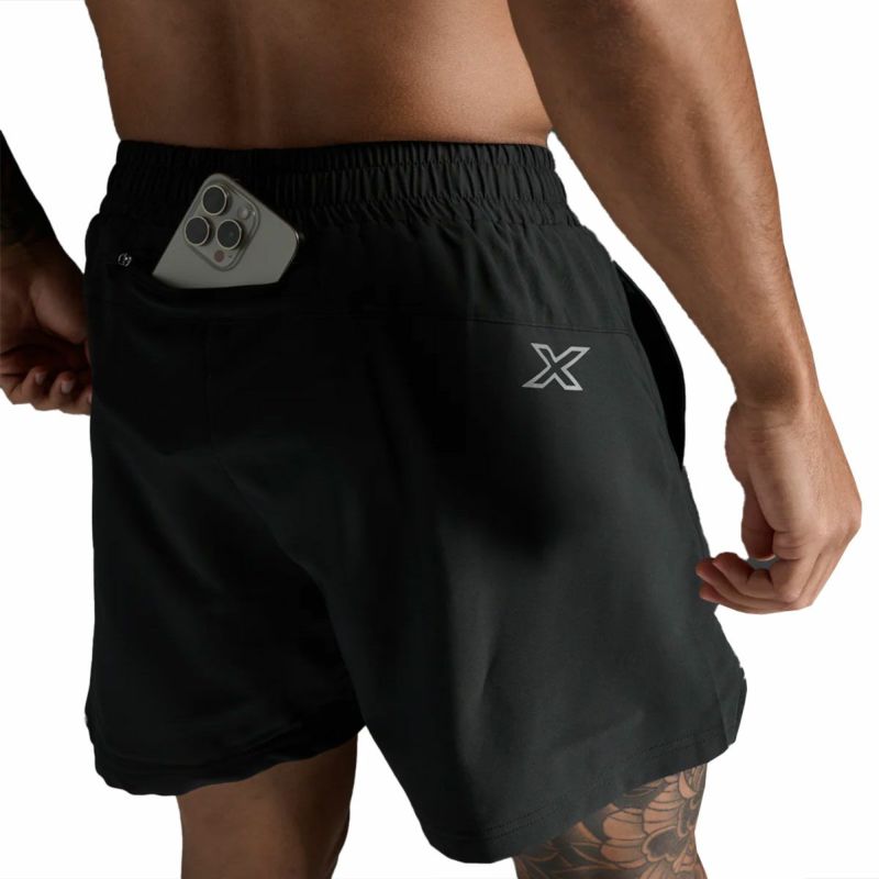 2XUツータイムズユーランニングウェアボトムスショートハーフパンツ短パンエアロ5インチショーツ2.0Aero5InchShortsMR6903B-BLKSRFメンズ男性25FA秋冬