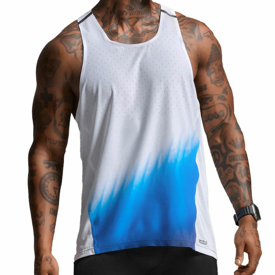 2XUツータイムズユーランニングウェアノースリーブタンクトップライトスピードリアクトシングレットLightSpeedReactSingletMR7375A-BGPBRFメンズ男性25FA秋冬