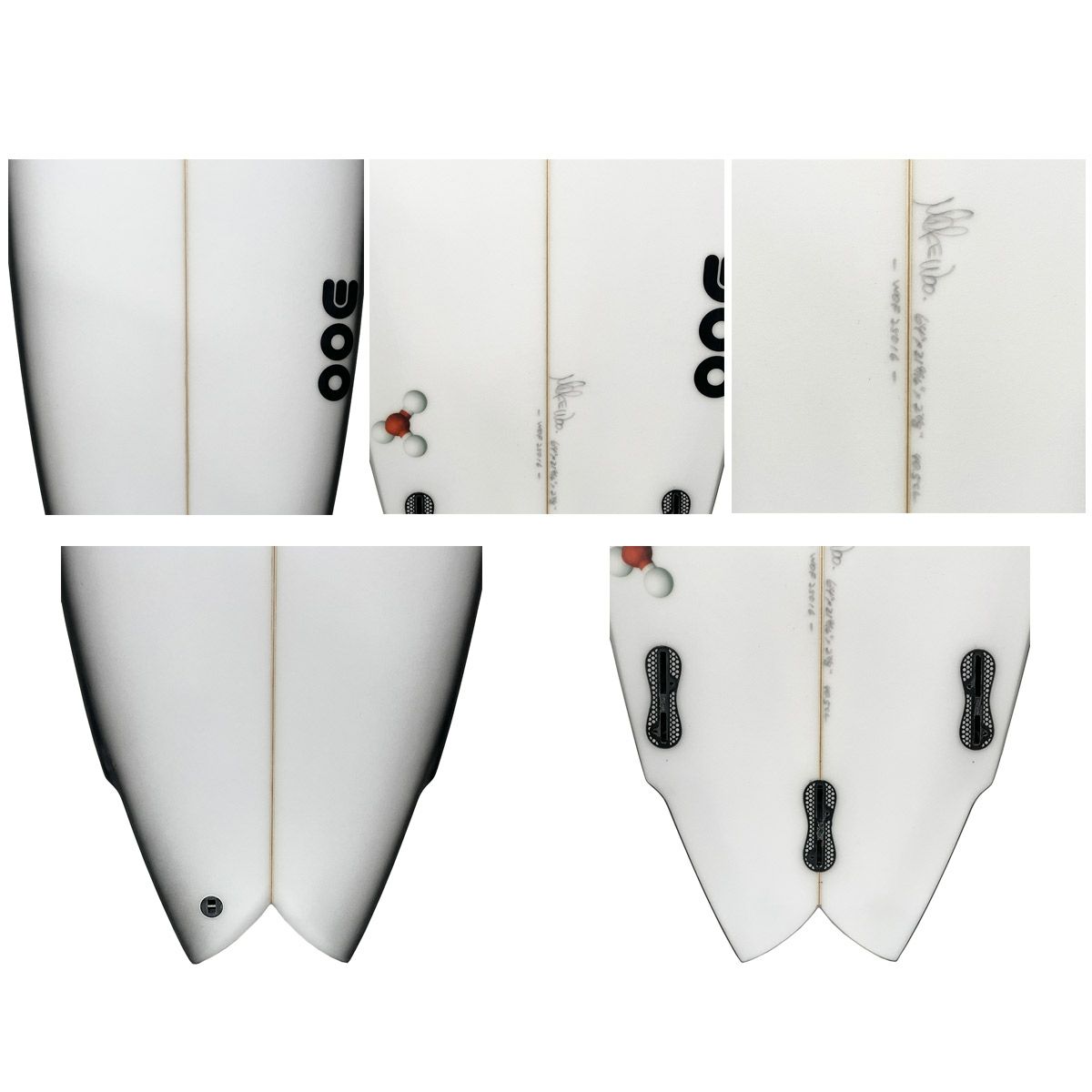 マイクウーMIKEWOOサーフィンサーフサーフボード板ショートボードIONTWIN6.4DGRYPUBLANKS2516