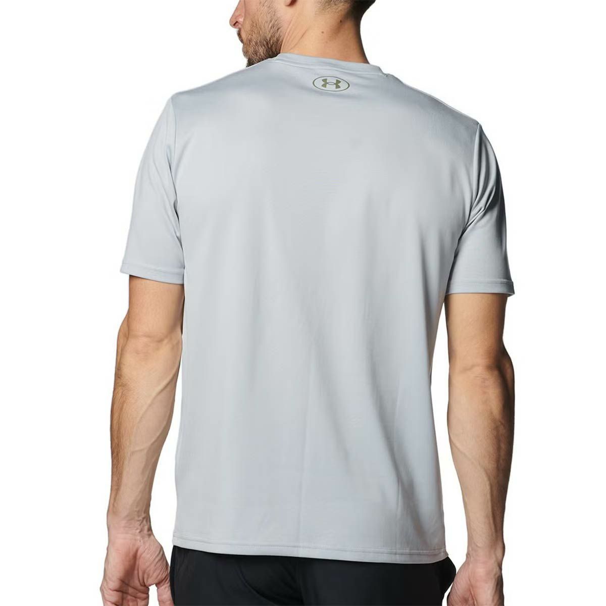 アンダーアーマーUNDERARMOURジムフィットネスヨガウェア半袖TシャツテックカモビッグロゴショートスリーブTシャツTECHCAMOBIGLOGOSS1384797-011メンズ男性25FA秋冬