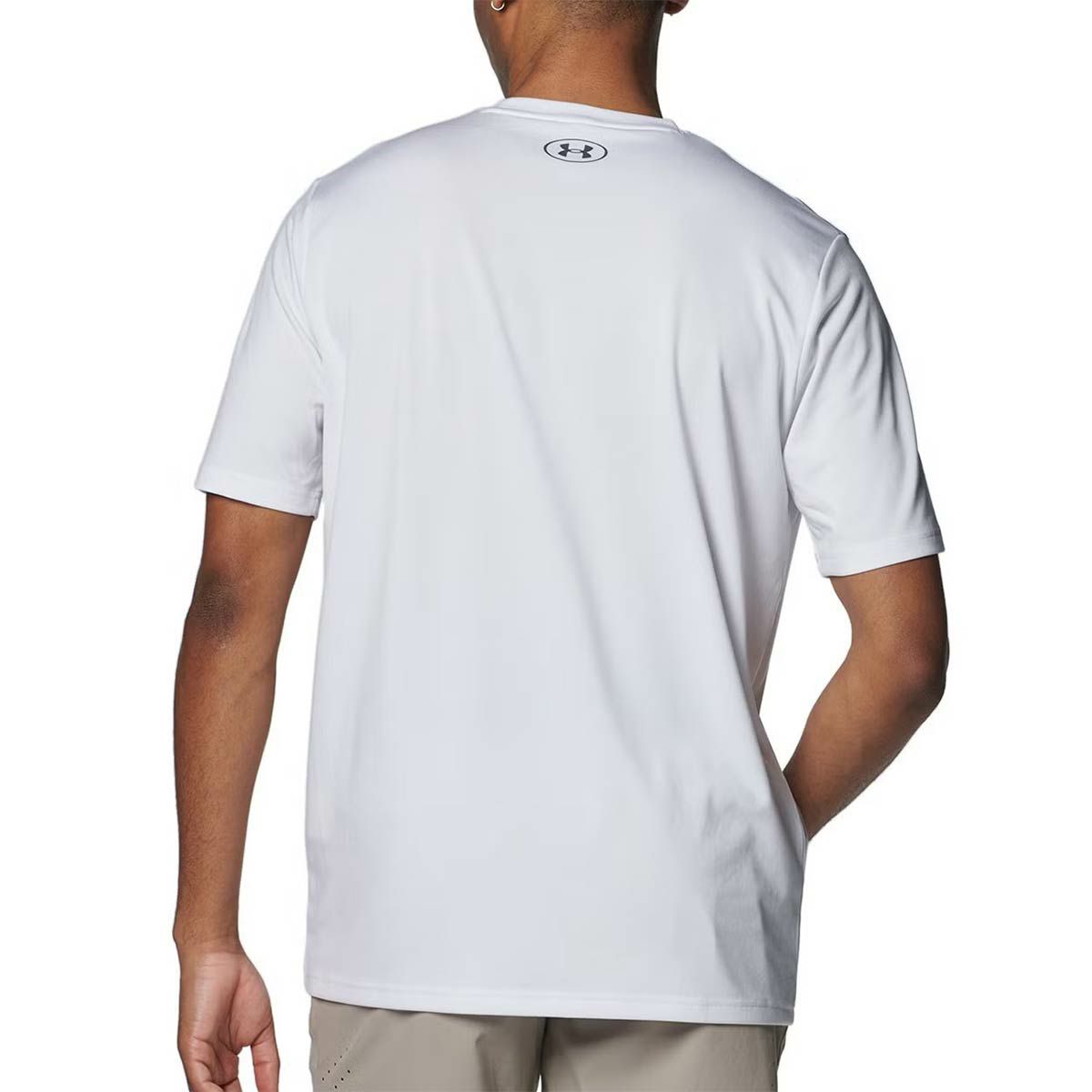 アンダーアーマーUNDERARMOURジムフィットネスヨガウェア半袖TシャツテックカモビッグロゴショートスリーブTシャツTECHCAMOBIGLOGOSS1384797-100メンズ男性25FA秋冬