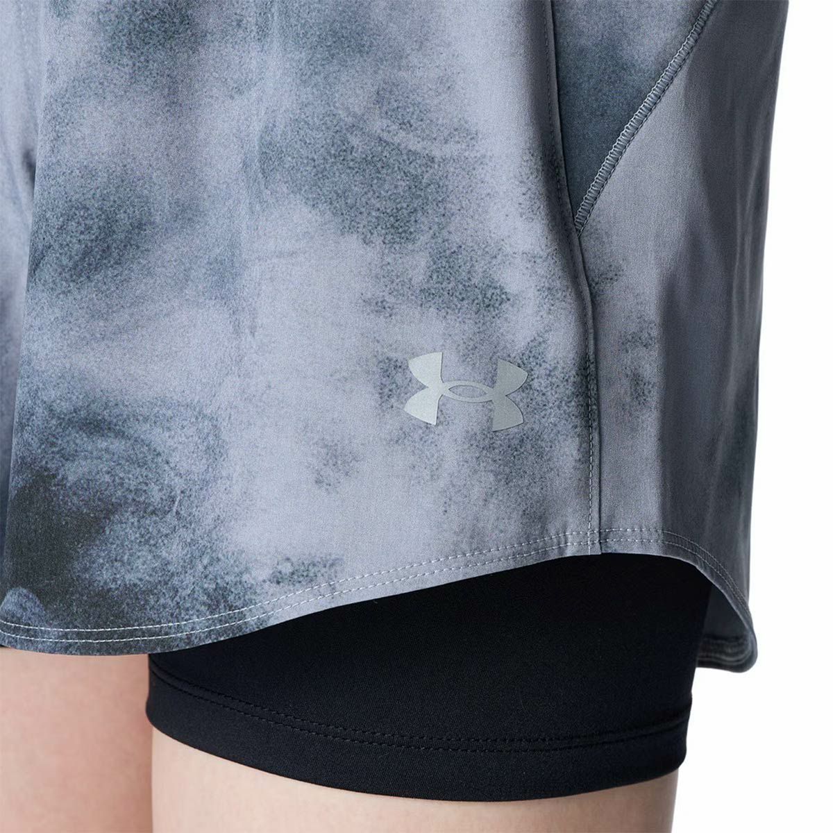 アンダーアーマーUNDERARMOURジムフィットネスヨガウェアボトムスショートハーフパンツ短パンモーション2イン1ショーツVANISH2IN1SHORT6007814-001レディース女性25FA秋冬