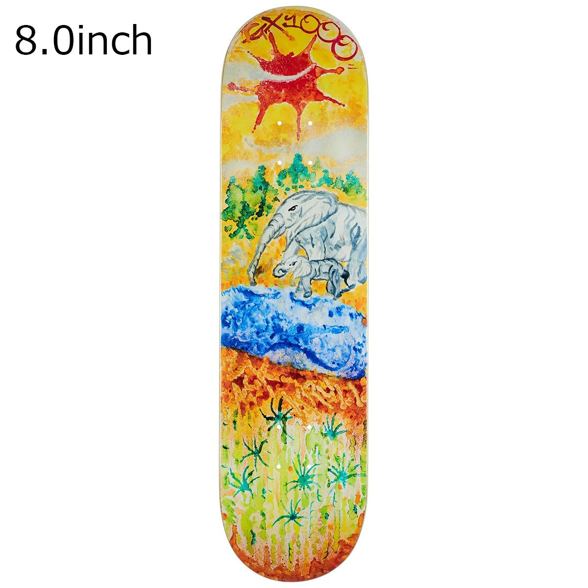 ジーエックスセンGX1000スケボースケートボードデッキ板ElephantsKrull8.017411S740106