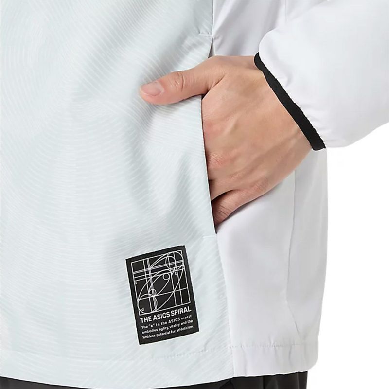 アシックスasicsジムフィットネスヨガウェアアウタージャケット裏トリコットグラフィックウインドブレーカーフーディー2031F174メンズ男性25AF