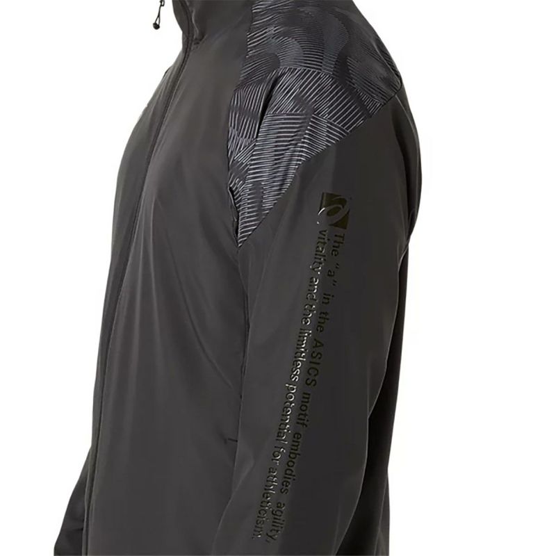 アシックスasicsジムフィットネスヨガウェアアウタージャケット裏トリコットグラフィックウインドブレーカージャケット2031F175メンズ男性25AF