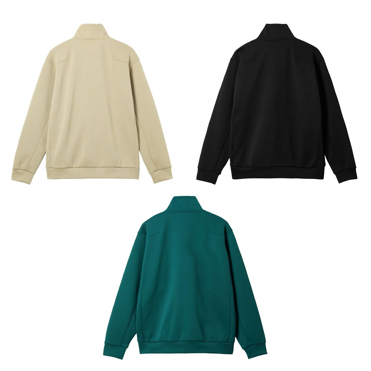 デサントDESCENTEジムフィットネスヨガウェアアウタージャケット鹿の子ジャージジャケットST5FJG10Mメンズ男性25FA秋冬