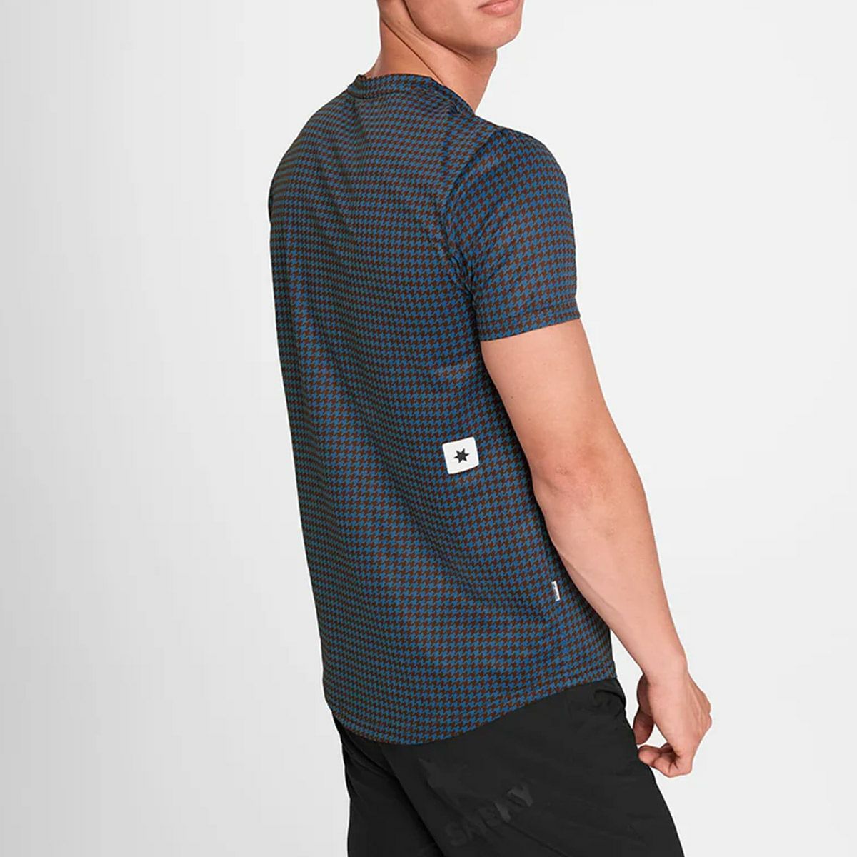 セイスカイSAYSKYランニングウェア半袖TシャツHoundstoothCombatT-ShirtOMRSS31C1047メンズ男性25FA秋冬