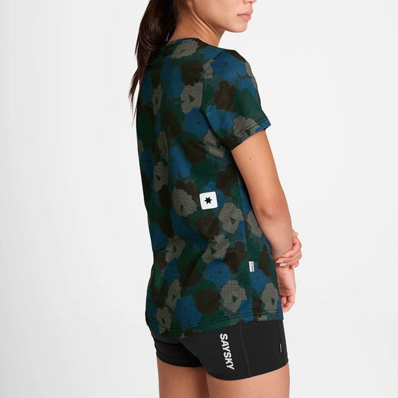 セイスカイSAYSKYランニングウェア半袖TシャツWFlowerCombatT-ShirtOWRSS31C1046レディース女性25FA秋冬