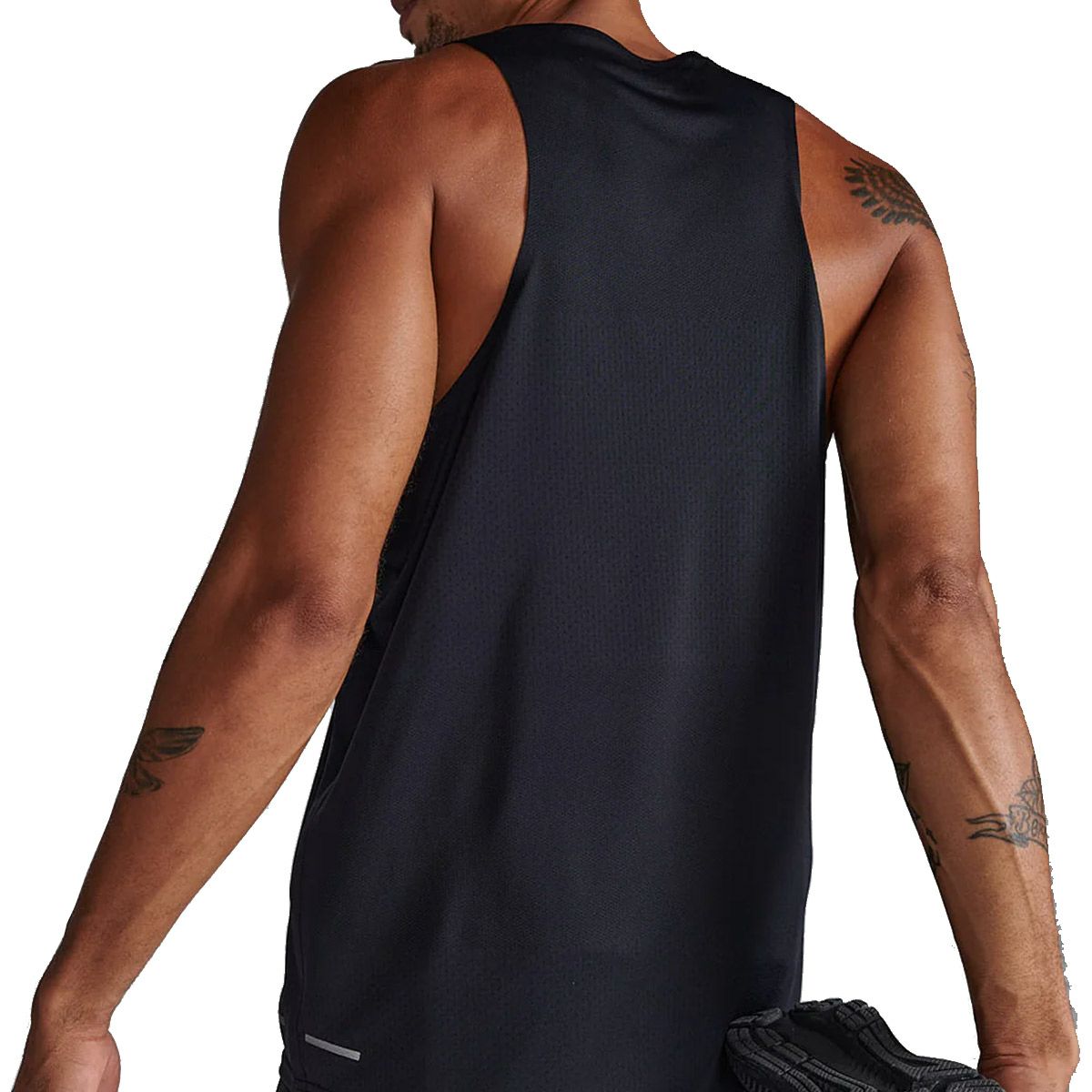 2XUツータイムズランニングウェアノースリーブタンクトップライトスピードテックシングレットLightSpeedTechSingletMR7151A-BLKBRFメンズ男性25FA秋冬