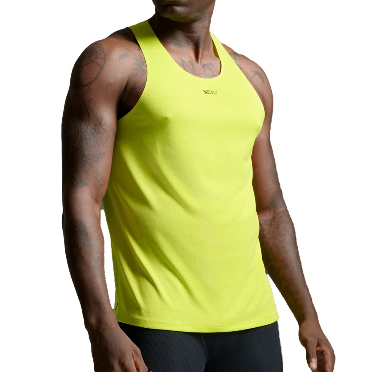 2XUツータイムズランニングウェアノースリーブタンクトップライトスピードテックシングレットLightSpeedTechSingletMR7151A-VOLBRFメンズ男性25FA秋冬