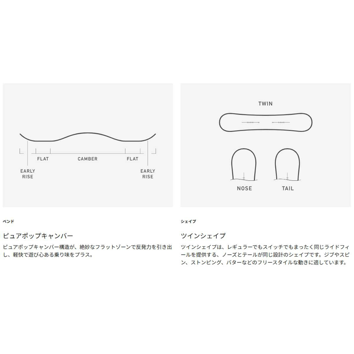 バートンBURTONスノボースノボスノーボード板プロセスキャンバーオールマウンテン106921-2526メンズ男性25-26