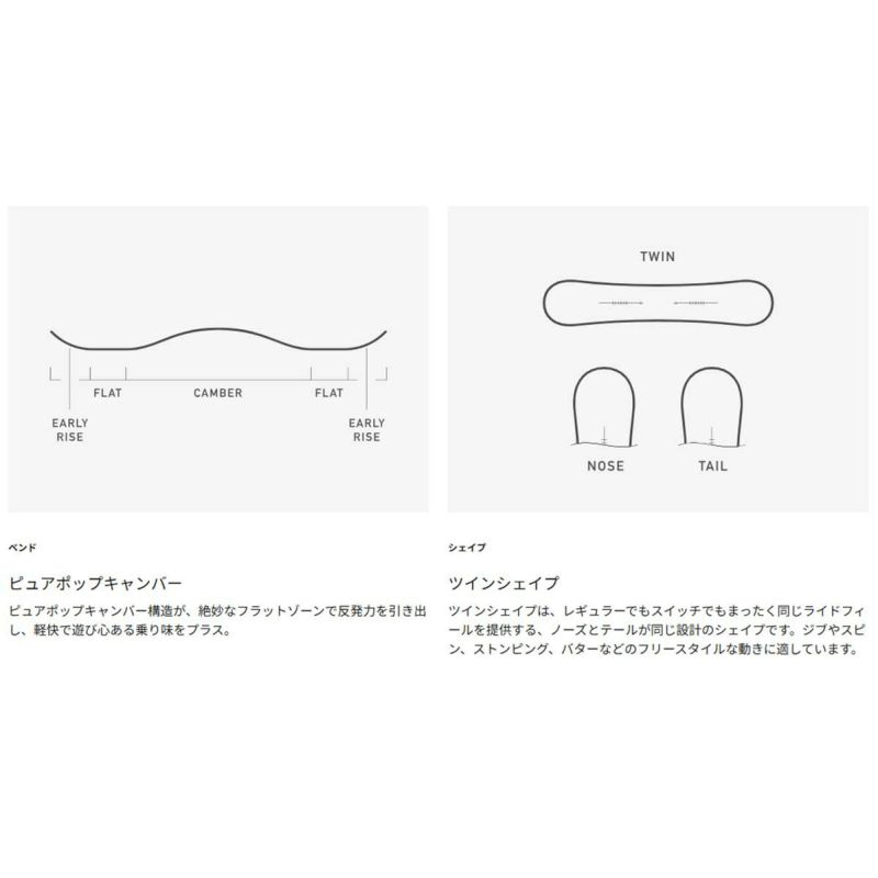 バートンBURTONスノボースノボスノーボード板リワインドキャンバーオールマウンテン/パーク198541-2526メンズ男性25-26