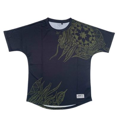 ジンガーJINGERランニングウェア半袖TシャツルーズフィットドルマンJ-1047-BLKメンズレディースユニセックス25FA秋冬