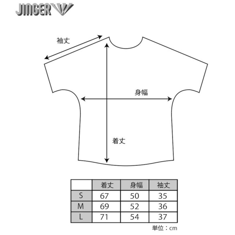 ジンガーJINGERランニングウェア半袖TシャツルーズフィットドルマンJ-1047-WHTメンズレディースユニセックス25FA秋冬