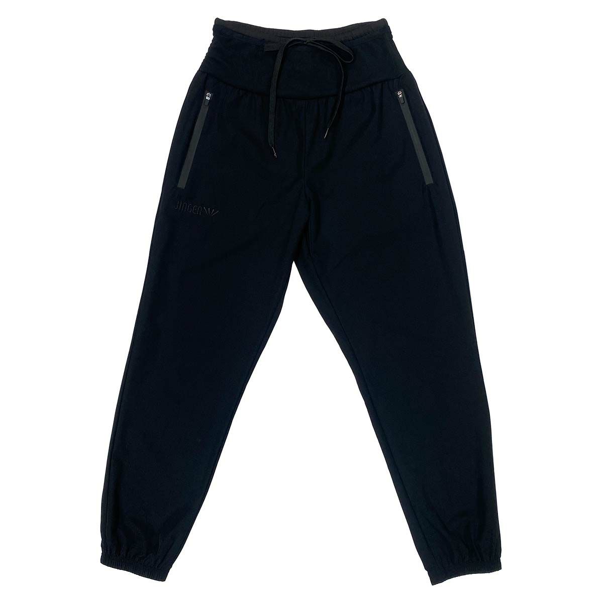 ジンガーJINGERランニングウェアボトムスロングパンツ長ズボンルーズパンツJ-2061-BLKメンズレディースユニセックス25FA秋冬