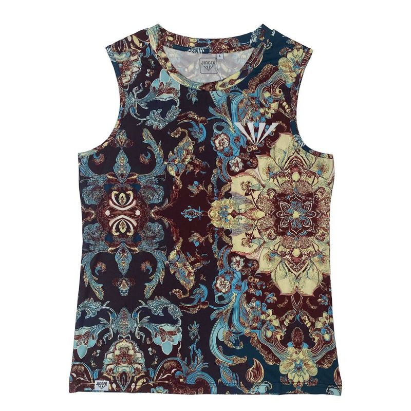 ジンガーJINGERランニングウェアノースリーブタンクトップノースリーブシャツJF-6023-BRNレディース女性25FA秋冬