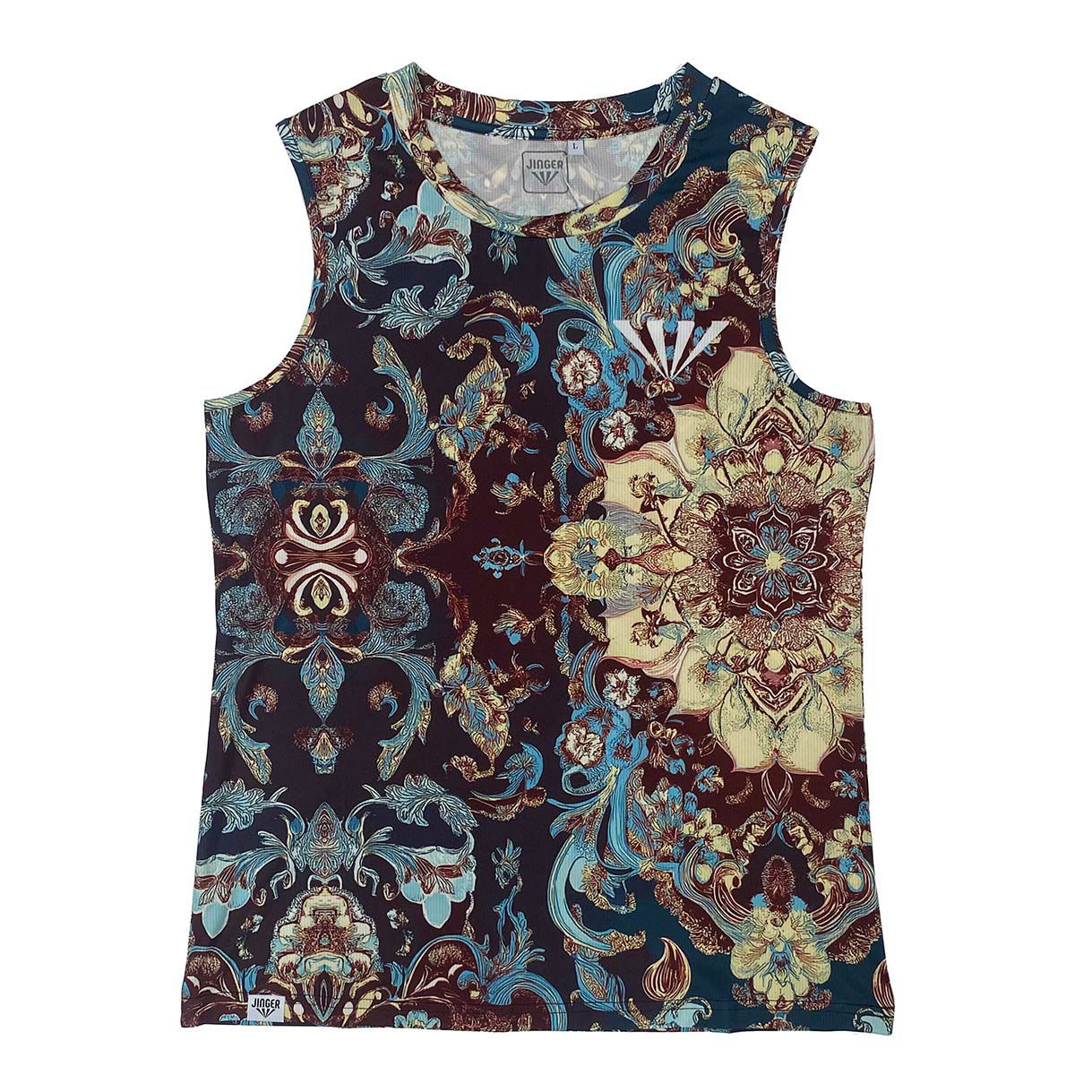 ジンガーJINGERランニングウェアノースリーブタンクトップノースリーブシャツJF-6023-BRNレディース女性25FA秋冬