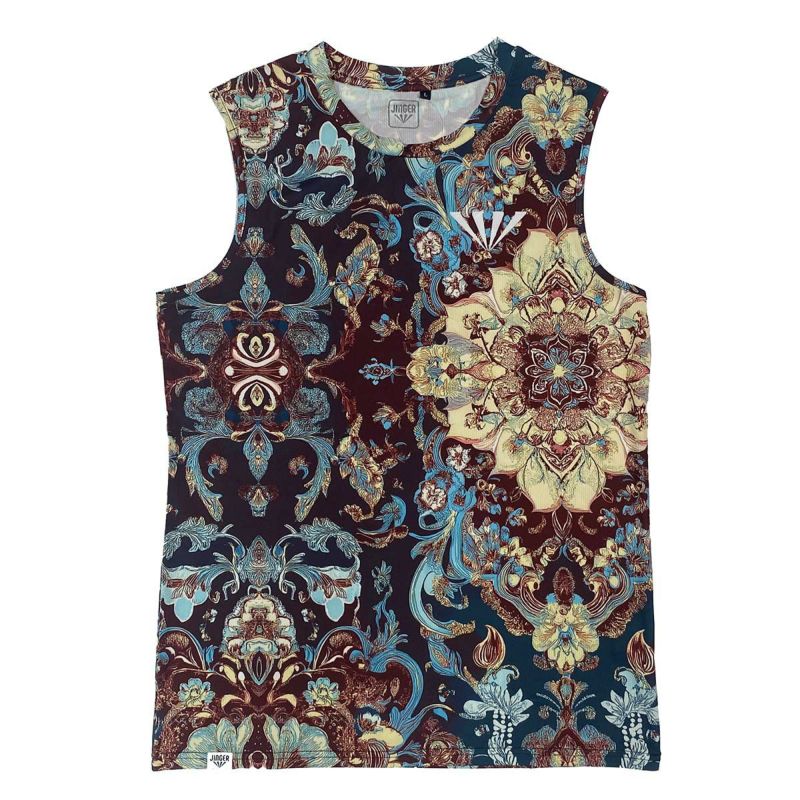 ジンガーJINGERランニングウェアノースリーブタンクトップノースリーブシャツJM-6023-BRNメンズ男性25FA秋冬