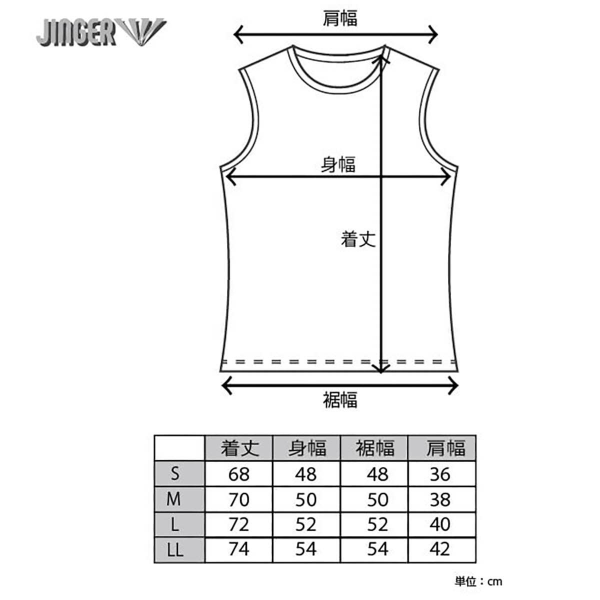 ジンガーJINGERランニングウェアノースリーブタンクトップノースリーブシャツJM-6023-PPLメンズ男性25FA秋冬