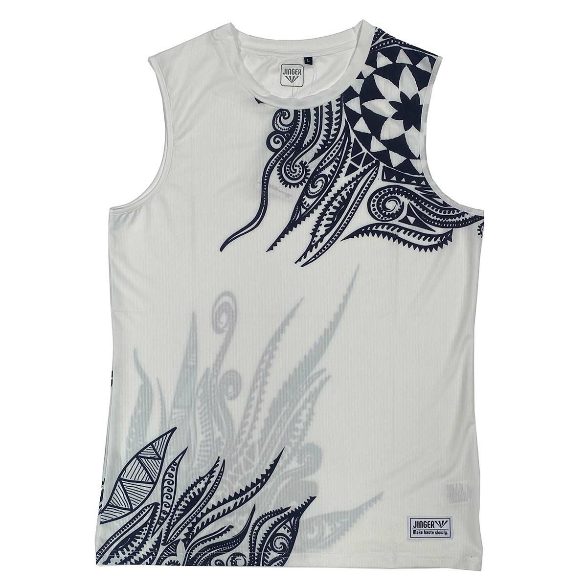 ジンガーJINGERランニングウェアノースリーブタンクトップノースリーブシャツJM-6024-WHTメンズ男性25FA秋冬