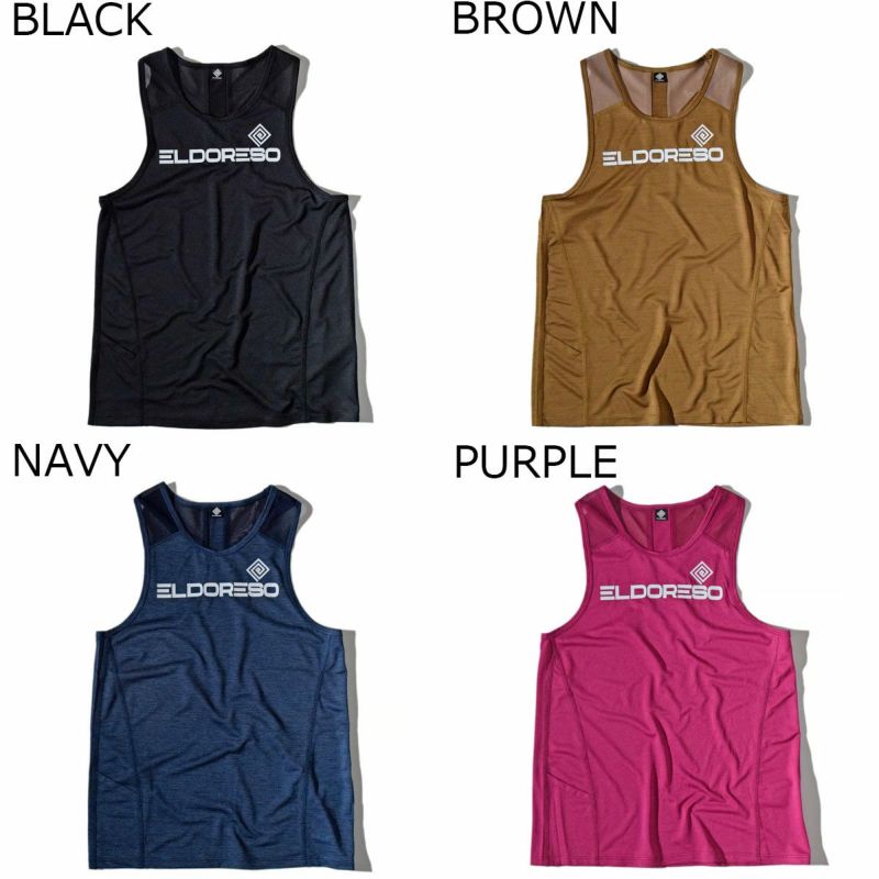 エルドレッソELDORESOランニングウェアノースリーブタンクトップEarnestTankE1222625メンズレディースユニセックス25FA秋冬