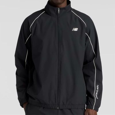 ニューバランスNewBalanceジムフィットネスヨガウェアアウタージャケットBrushedTricotLinedWovenTrackJacketAMJ53171-BKメンズ男性25FA秋冬