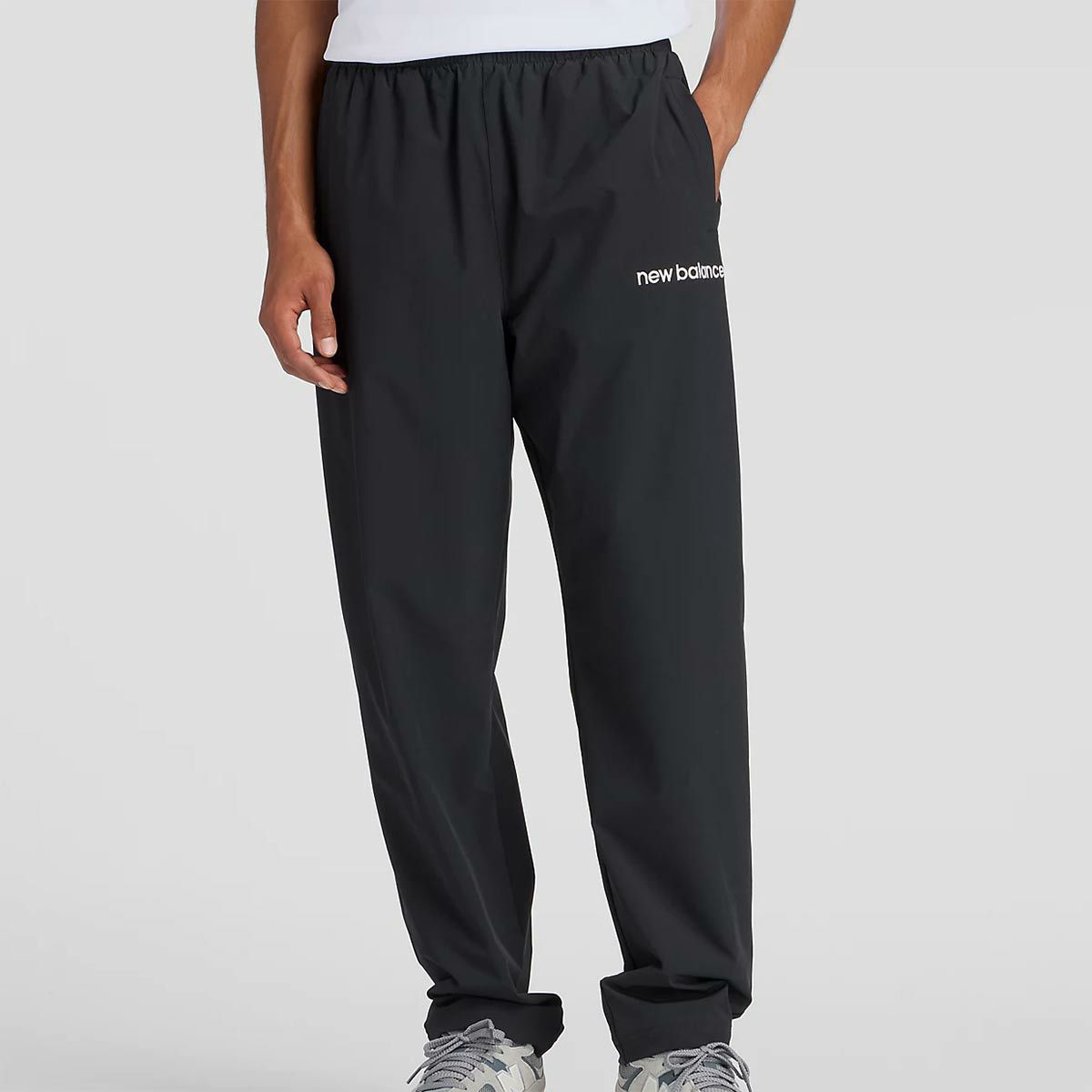 ニューバランスNewBalanceジムフィットネスヨガウェアボトムスロングパンツ長ズボンMeshLinedWovenTrackPantAMP53171-BKメンズ男性25FA秋冬