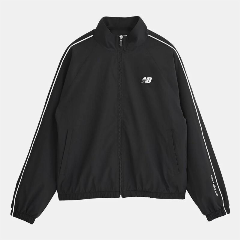 ニューバランスNewBalanceジムフィットネスヨガウェアアウタージャケットBrushedTricotLinedWovenTrackJacketAWJ53171-BKレディース女性25FA秋冬