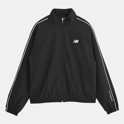ニューバランスNewBalanceジムフィットネスヨガウェアアウタージャケットBrushedTricotLinedWovenTrackJacketAWJ53171-BKレディース女性25FA秋冬