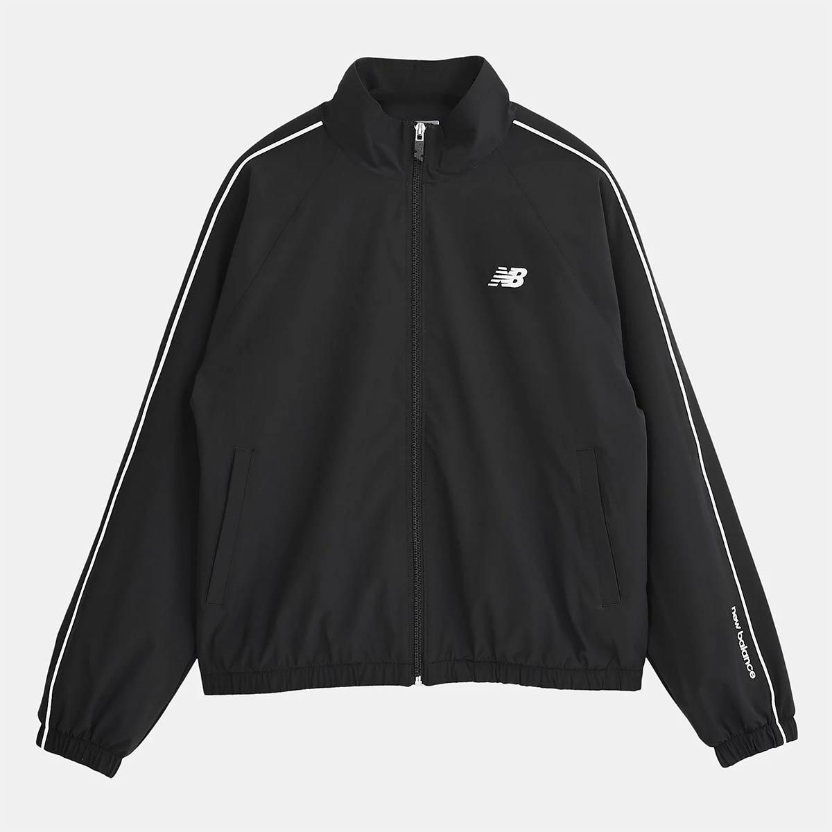 ニューバランスNewBalanceジムフィットネスヨガウェアアウタージャケットBrushedTricotLinedWovenTrackJacketAWJ53171-BKレディース女性25FA秋冬