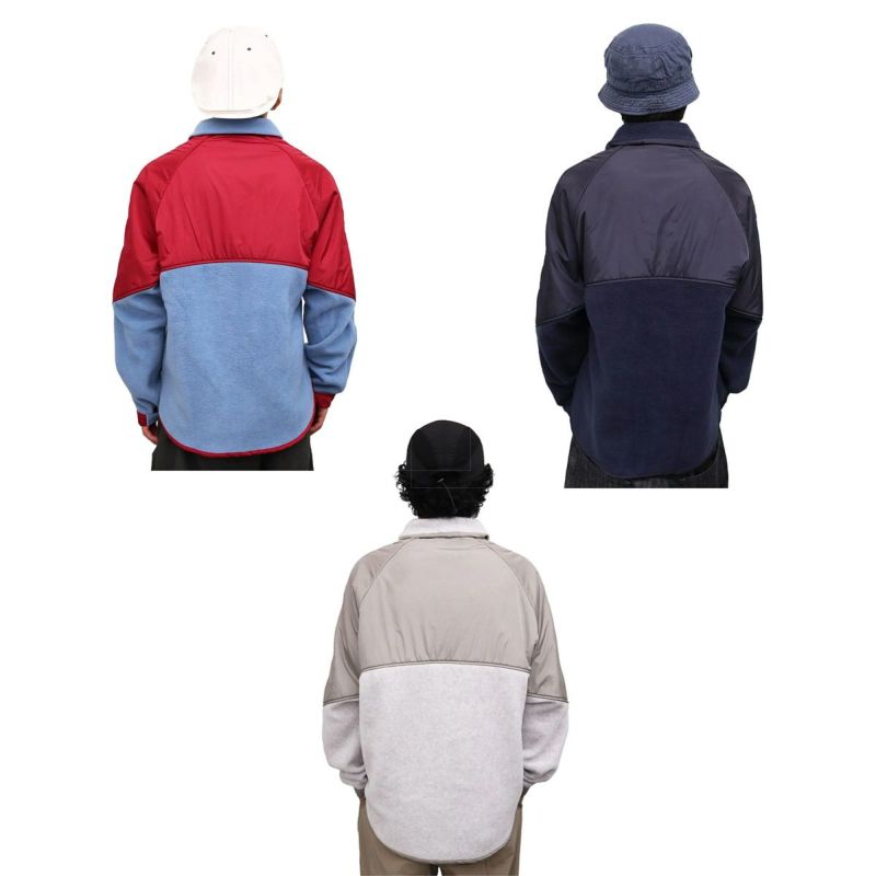 ウィムジーWHIMSYスケボースケートボードウェアアウターフリースフリースラグランポロFleeceRaglanPolo12231U130245メンズレディースユニセックス25FA秋冬