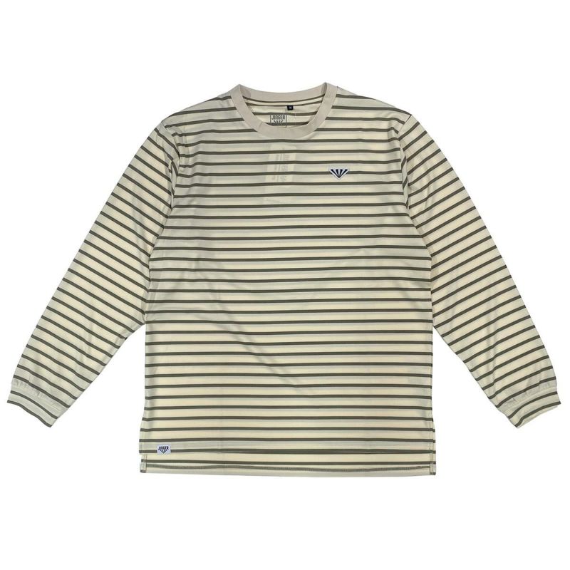 ジンガーJINGERランニングウェア長袖TシャツロンTランニングボーダーロングTシャツJ-5010-WHTKAKメンズレディースユニセックス25FA秋冬