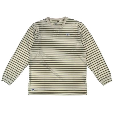 ジンガーJINGERランニングウェア長袖TシャツロンTランニングボーダーロングTシャツJ-5010-WHTKAKメンズレディースユニセックス25FA秋冬