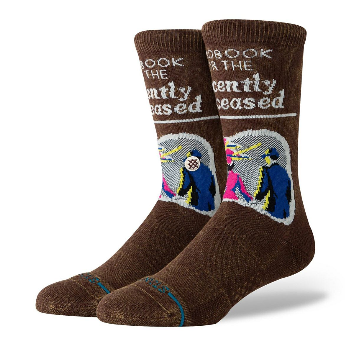 スタンスSTANCEスケボースケートボードソックス靴下レーセントリーディシーストクルーRECENTLYDECEASEDCREWA555D24RECBRNメンズ男性24HO秋冬