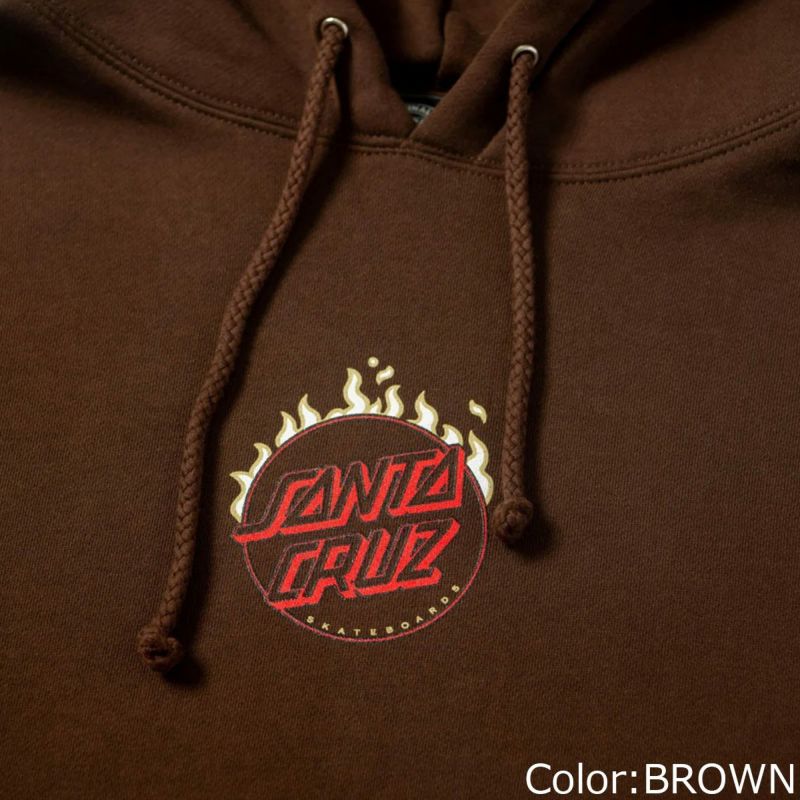 サンタクルーズSANTACRUZスケボースケートボードウェアスウェットパーカーバーントオーパスBURNTOPUSOVRSZDP/OHOOD510253304メンズ男性25FA秋冬