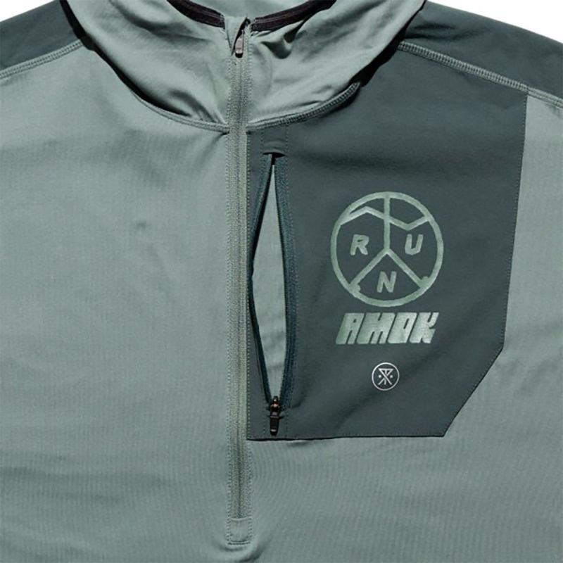 ランアモックRUNAMOKランニングウェアアウタージャケットGRINNELLHOODIERK443-DFTメンズ男性25FA秋冬