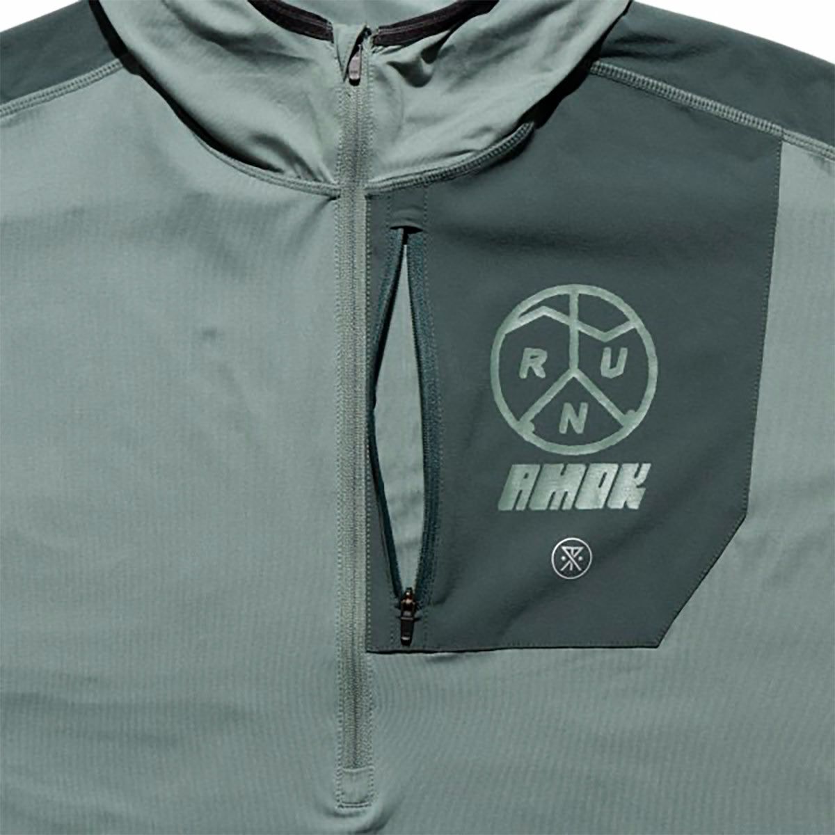 ランアモックRUNAMOKランニングウェアアウタージャケットGRINNELLHOODIERK443-DFTメンズ男性25FA秋冬