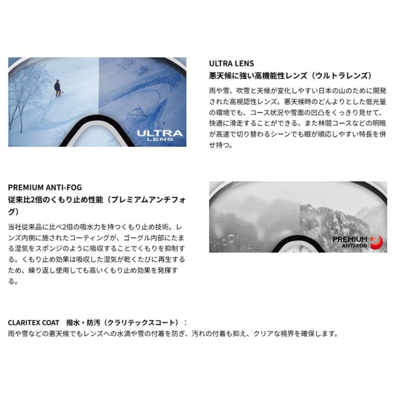 スワンズSWANSスノボースノボスノーボードゴーグルULTRA調光ミラーモデルRACANMDH-CU-LPRA-MDH-CU-LPメンズレディースユニセックス25-26