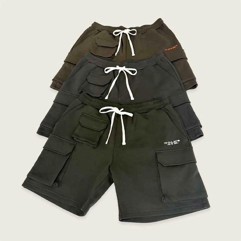 ゴールドジムGOLD'SGYMジムフィットネスヨガウェアボトムスショートハーフパンツ短パンカーゴストレッチショートパンツG7167メンズレディースユニセックス25FA秋冬