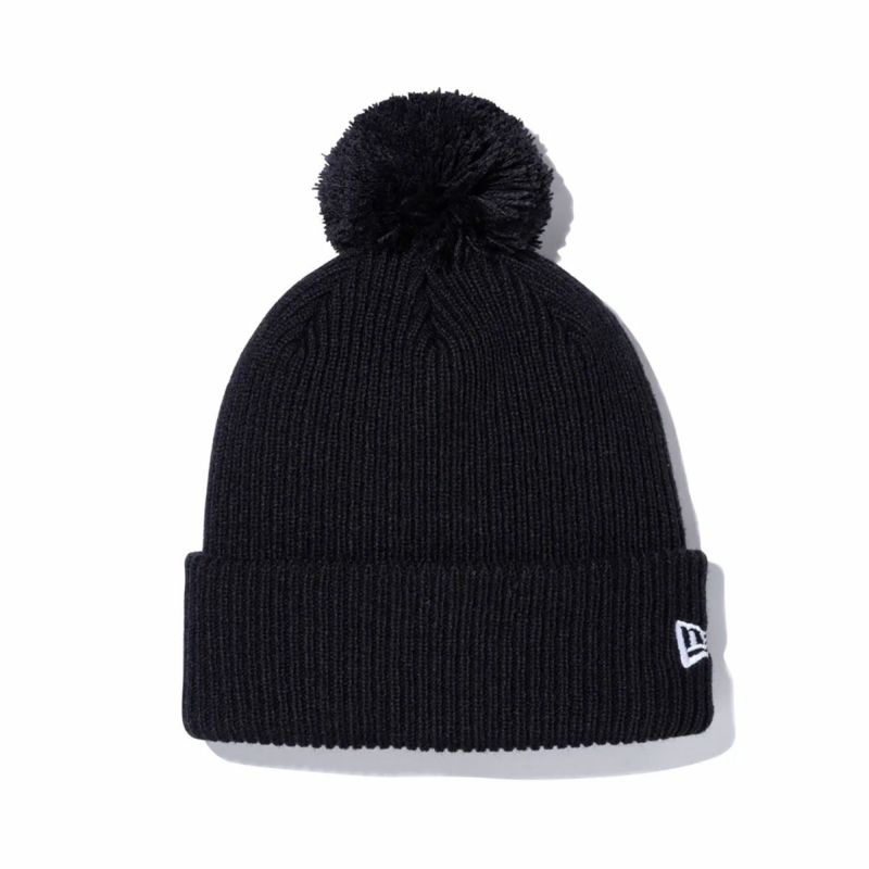 ニューエラNEWERAスノボースノボスノーボード帽子ニット帽ビーニーポンポンニットリブブラックPOMPONKNITRIBBLK13751278メンズレディースユニセックス25-26